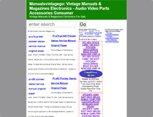 Tablet Screenshot of manualsvintagego.com